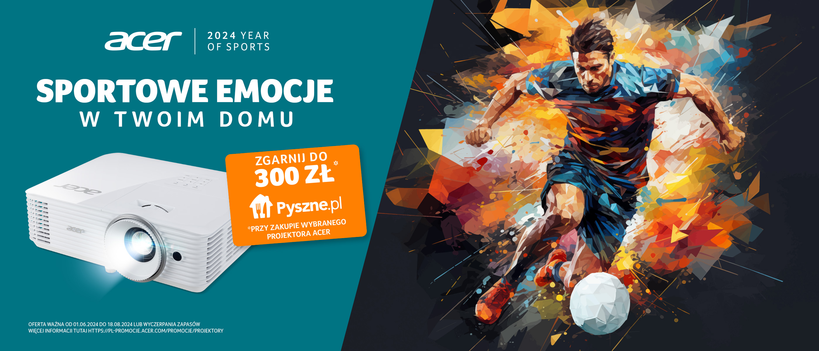 Promocja na projektory Acer „Sportowe emocje w Twoim domu”